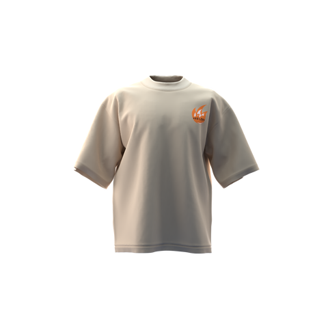 Premium Beige Embroidered Oversized T-Shirt | BeWilder Streetwear