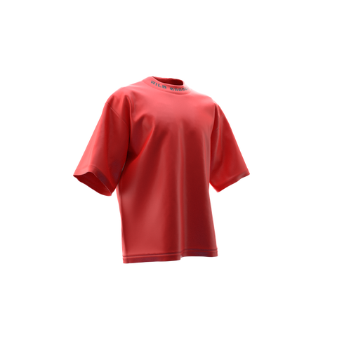 Wild Red Oversized T-Shirt | Floral Print Streetwear