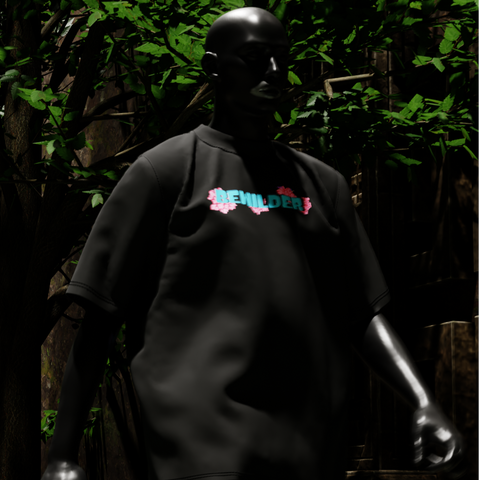 Mystic Whale Black Oversized T-Shirt | Ocean Print